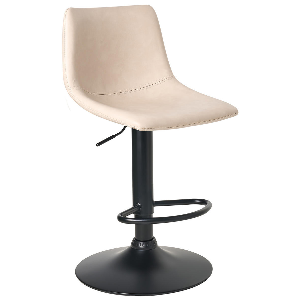 BARHOCKERN 2er-Set Hellbeige Lebrija - Beige/Schwarz, Kunststoff (39/98/44cm) - Beliani