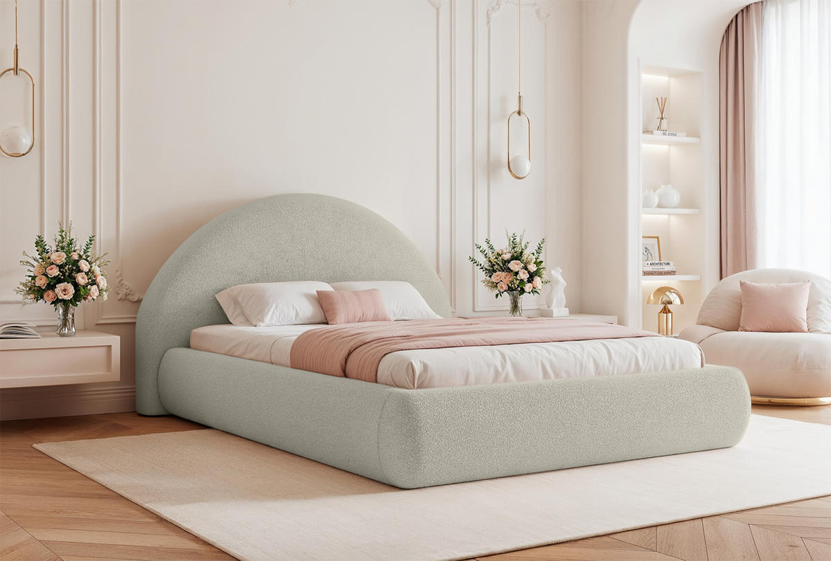 POLSTERBETT Scafa 120x200 cm, Ekru - Ecru, Textil (120/200cm) - Fedve