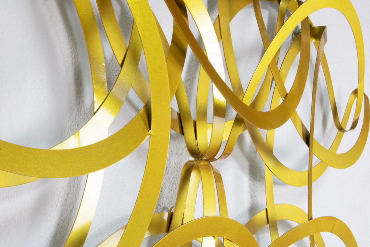 WANDDEKO Gold 115/62 cm - Goldfarben, Metall (115/62/11cm) - KUNSTLOFT