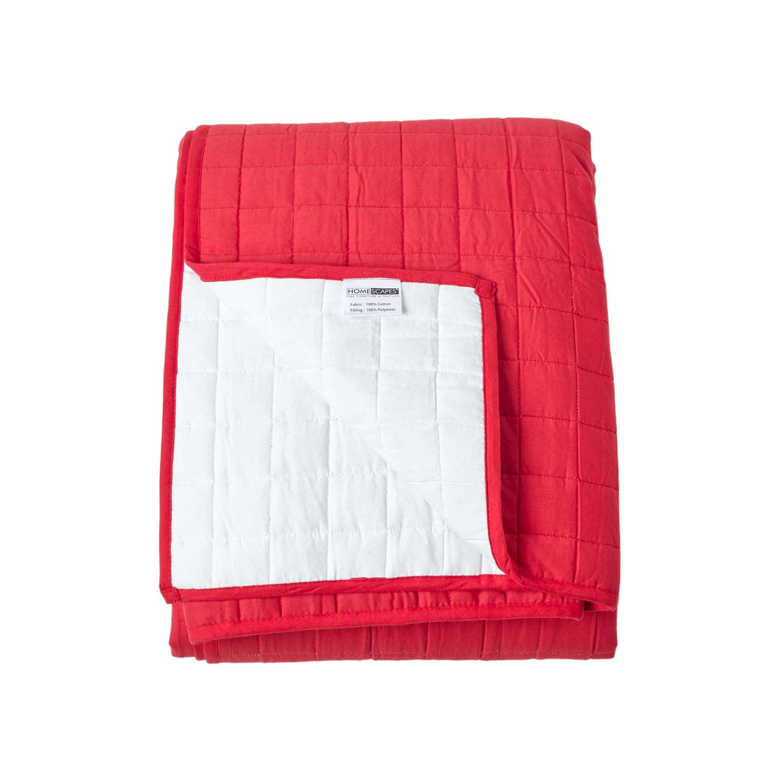 TAGESDECKE gesteppt mit Wende-Design, 150/200 cm - Rot, Textil (150/200cm) - Homescapes