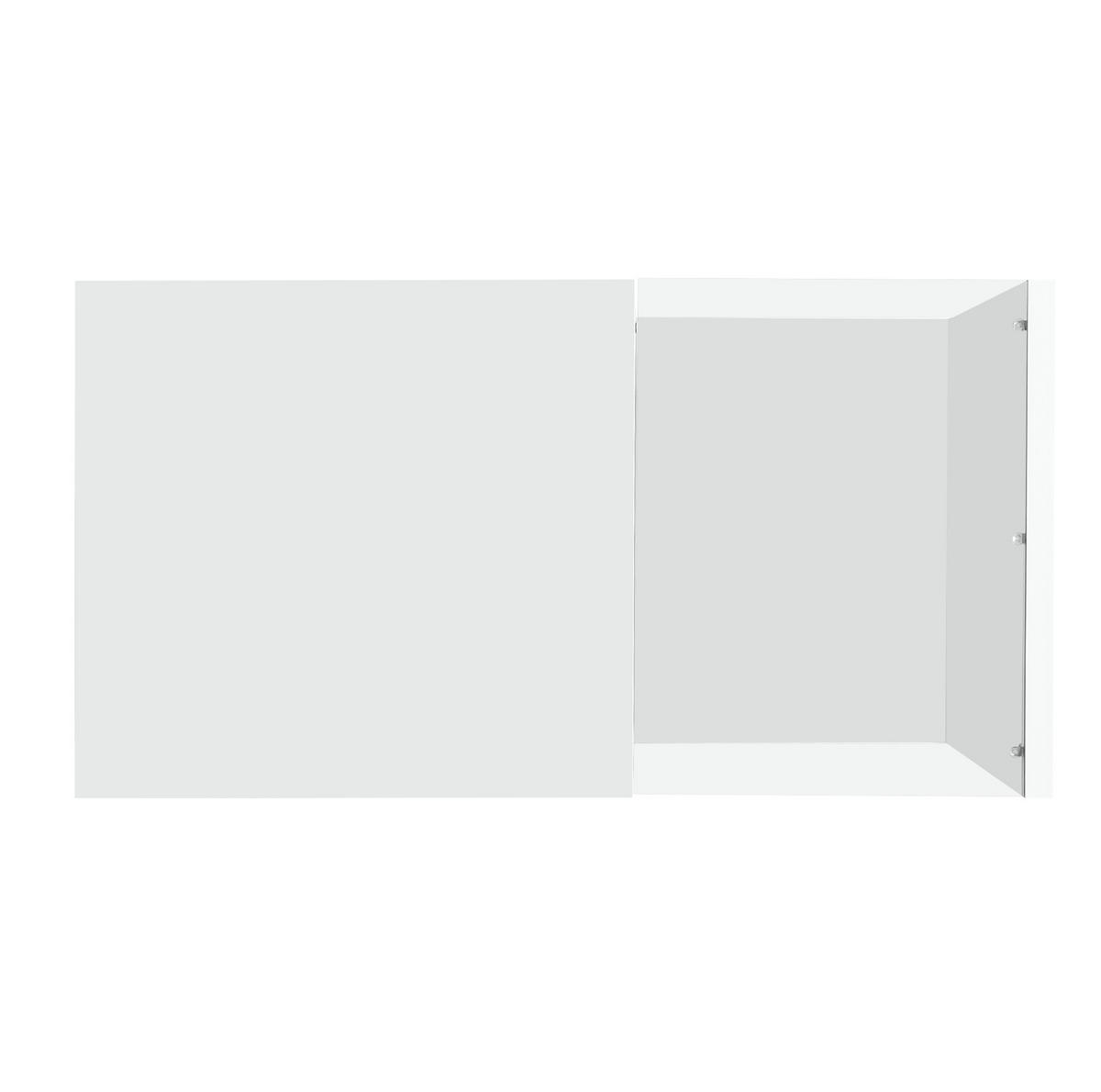COUCHTISCH aus Spanplatte und Glas 105x55x32,5 cm in Weiß mit LED-Beleuchtung - Weiß, Holzwerkstoff (105/55/32.5cm) - Modfu