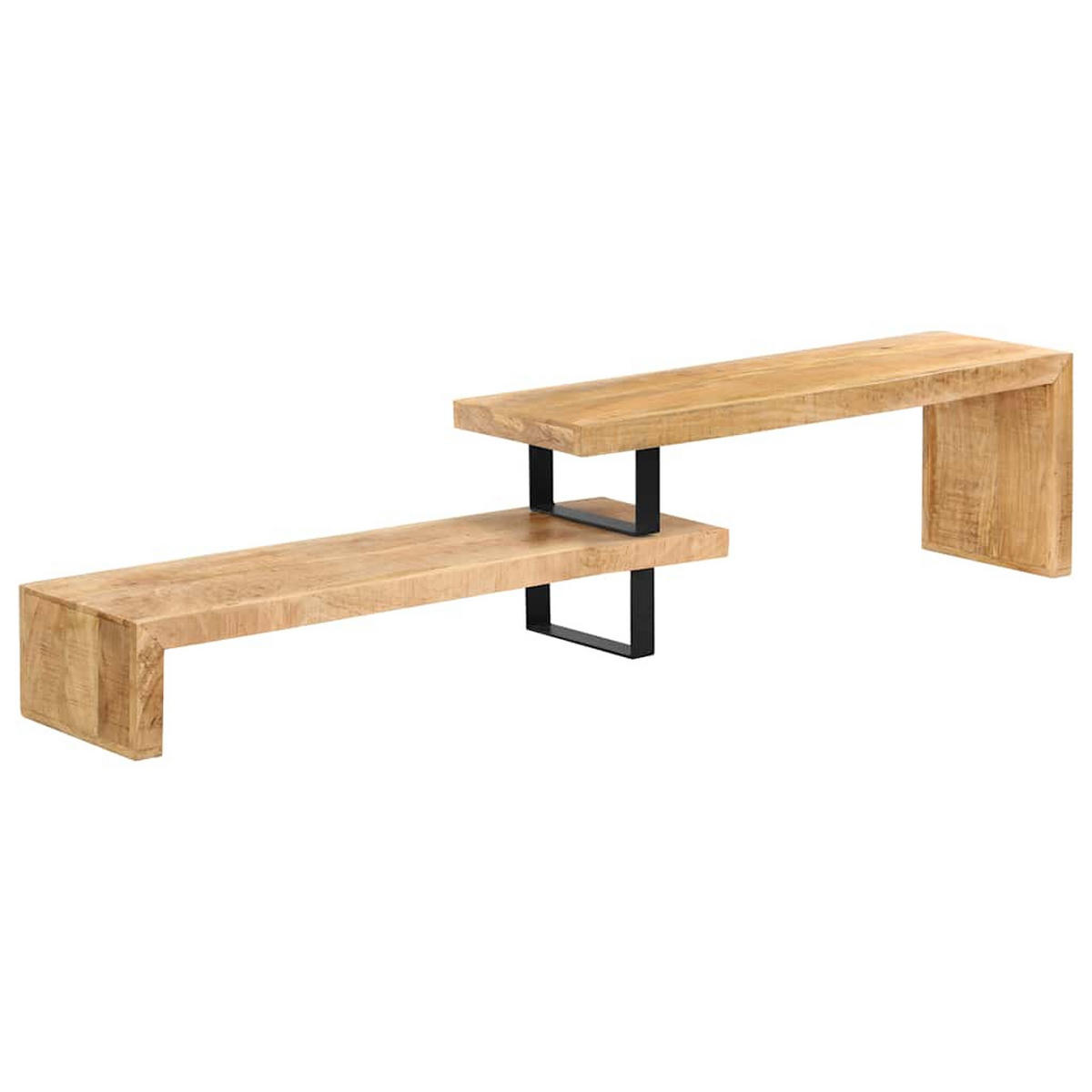 TV-LOWBOARD Massivholz Mango - Braun, Holz (30/40/115cm) - vidaXL