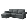 ECKSOFA Monaco - Schwarz/Grau, Holz/Textil (246/155cm) - MIRJAN24
