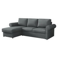 ECKSOFA Monaco - Schwarz/Grau, Holz/Textil (246/155cm) - MIRJAN24
