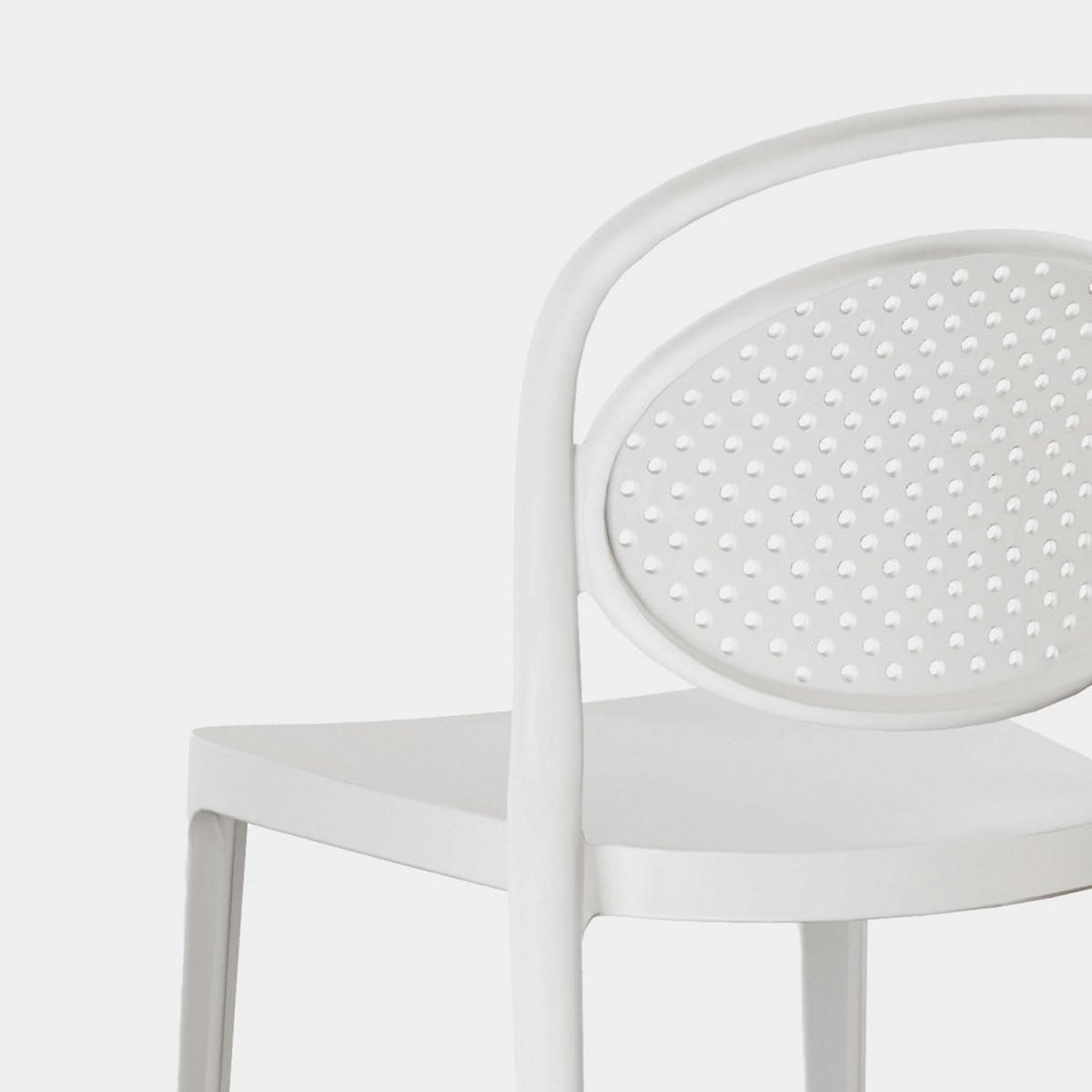 STUHL FÜR DRAUSSEN Kira Weiß 43 cm x 80 cm - Weiß, Kunststoff (43/80/53cm) - Klast Home