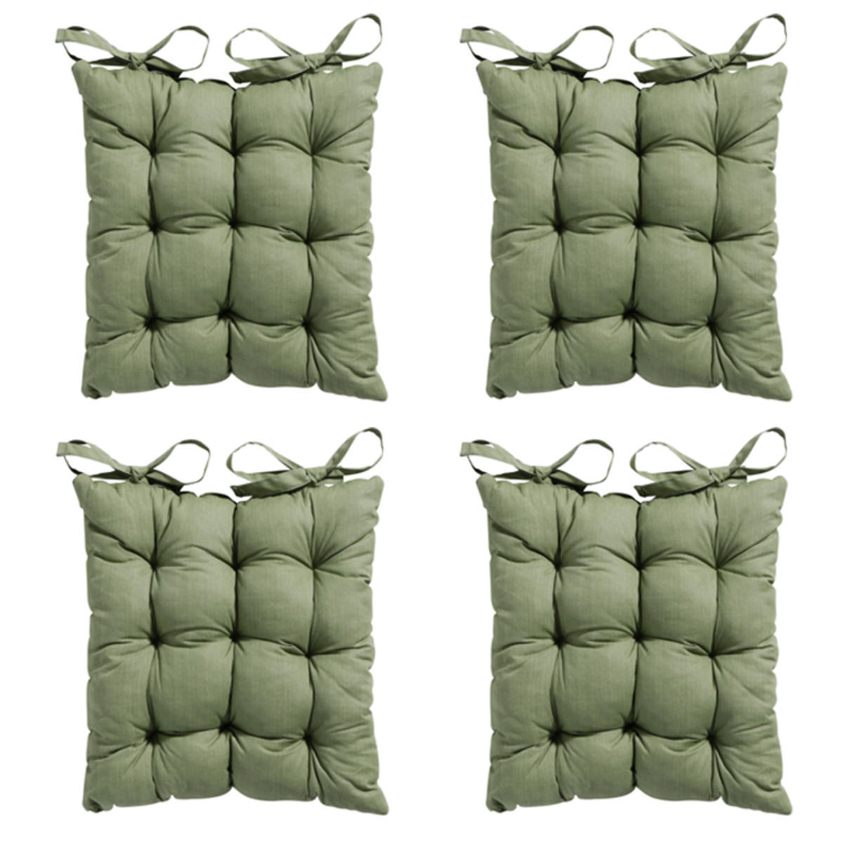 SITZKISSEN Basic 46/46 cm 4er-Set - Grün, Textil (46/6/46cm) - Madison