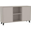 KOMMODE Home mit 2 Türen, ohne Griffe, Kaschmir - Kaschmir/Schwarz, Holzwerkstoff (150/85/40cm) - Beautysofa