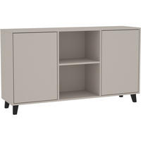 KOMMODE Home mit 2 Türen, ohne Griffe, Kaschmir - Kaschmir/Schwarz, Holzwerkstoff (150/85/40cm) - Beautysofa