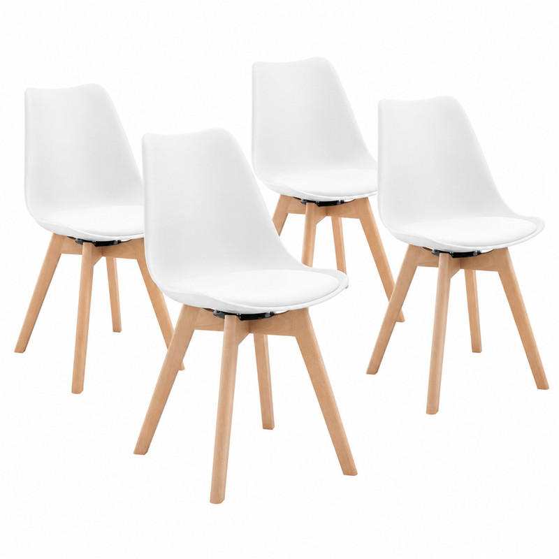 Meubliv Essstuhl Weiß 40.5x83x40.5 cm