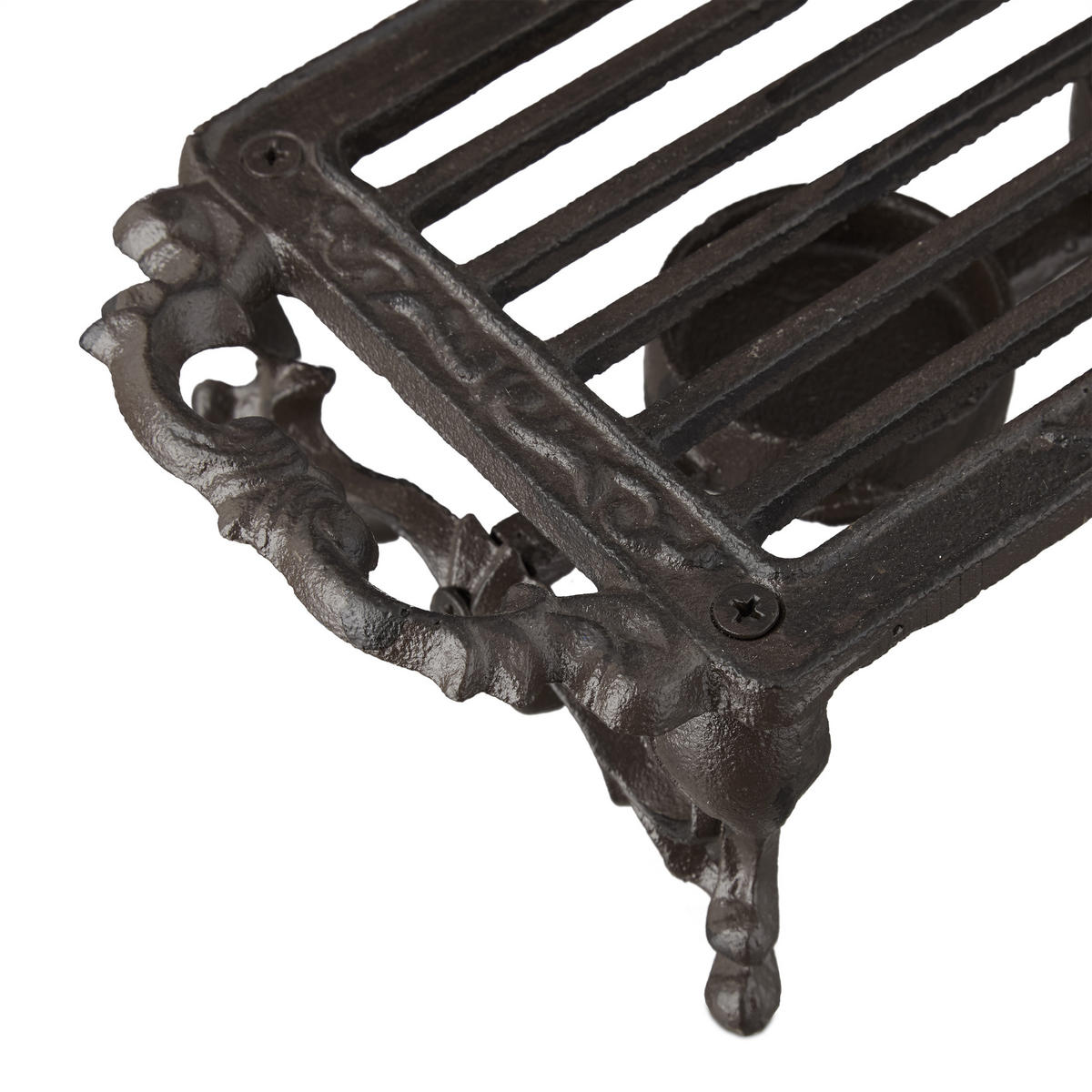 WARMHALTEPLATTE - Dunkelbraun, Metall (8.5cm) - Relaxdays