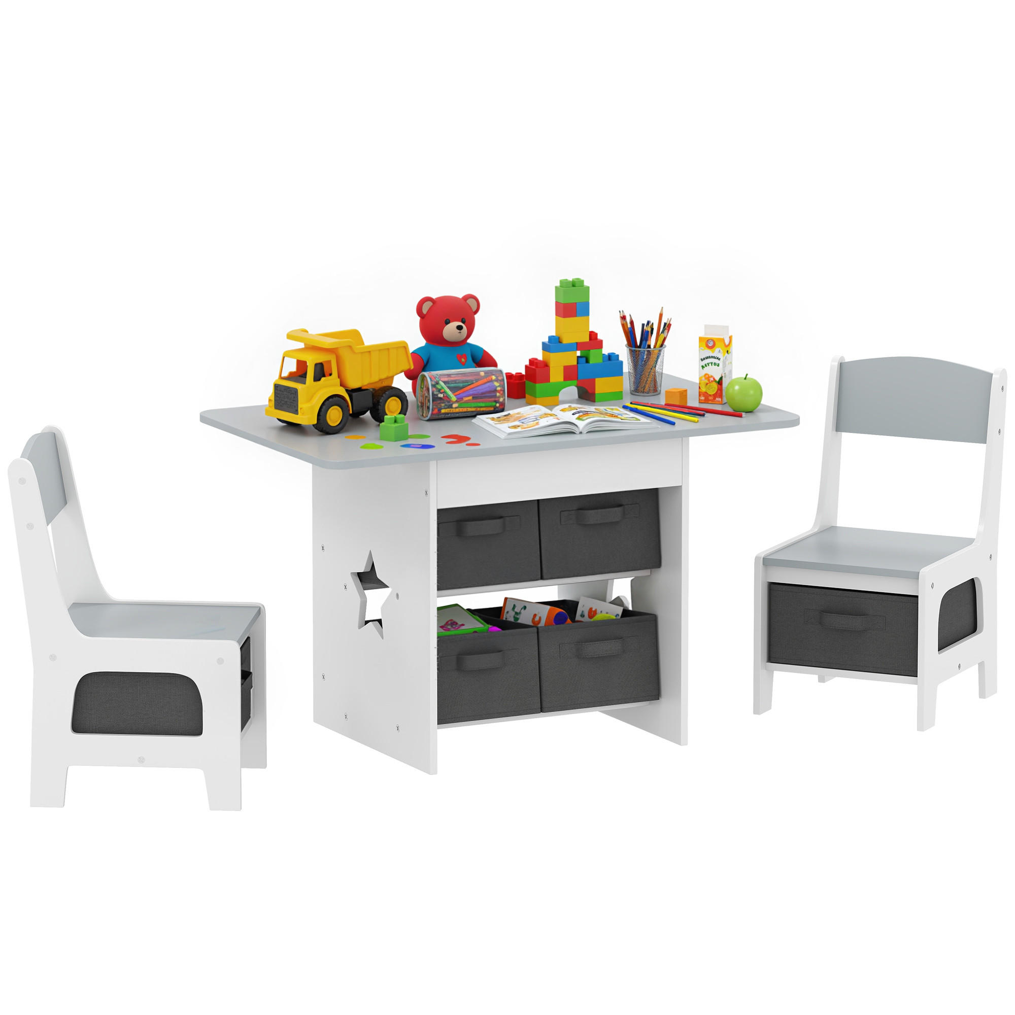 KINDERSITZGRUPPE DE-17540 6 herausnehmbare Schubladen Grau - Grau, Holzwerkstoff (48/49/80cm) - ComfortXL