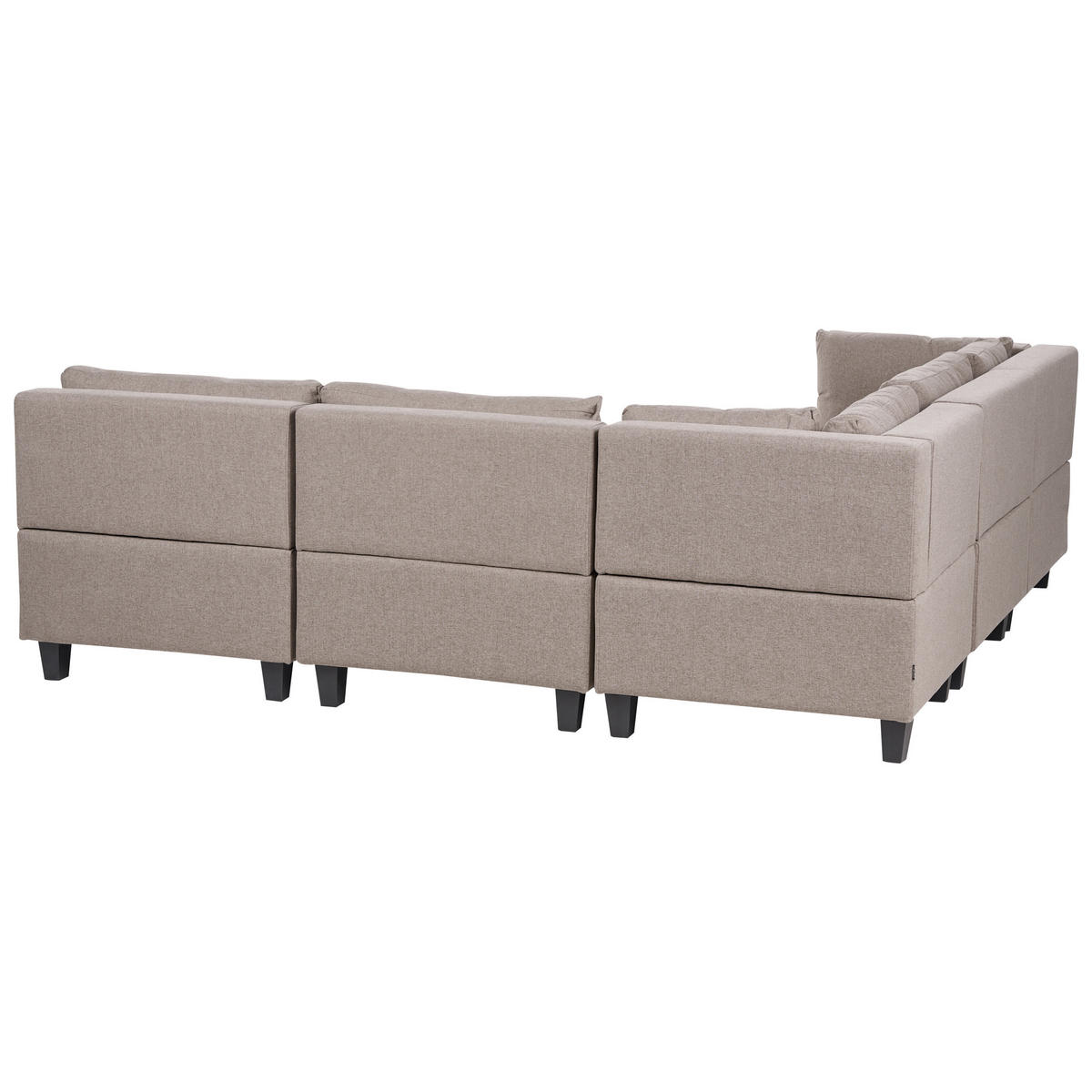 COLȚAR modul cu 5 locuri pe partea dreaptă maro textil Unstad - maro/negru, material textil (228/228cm) - Beliani