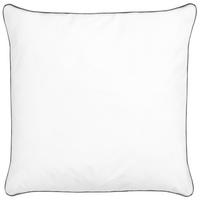 KOPFKISSEN Weiß 80/80 cm Pelister - Silberfarben/Weiß, Naturmaterialen (80/80cm) - Beliani