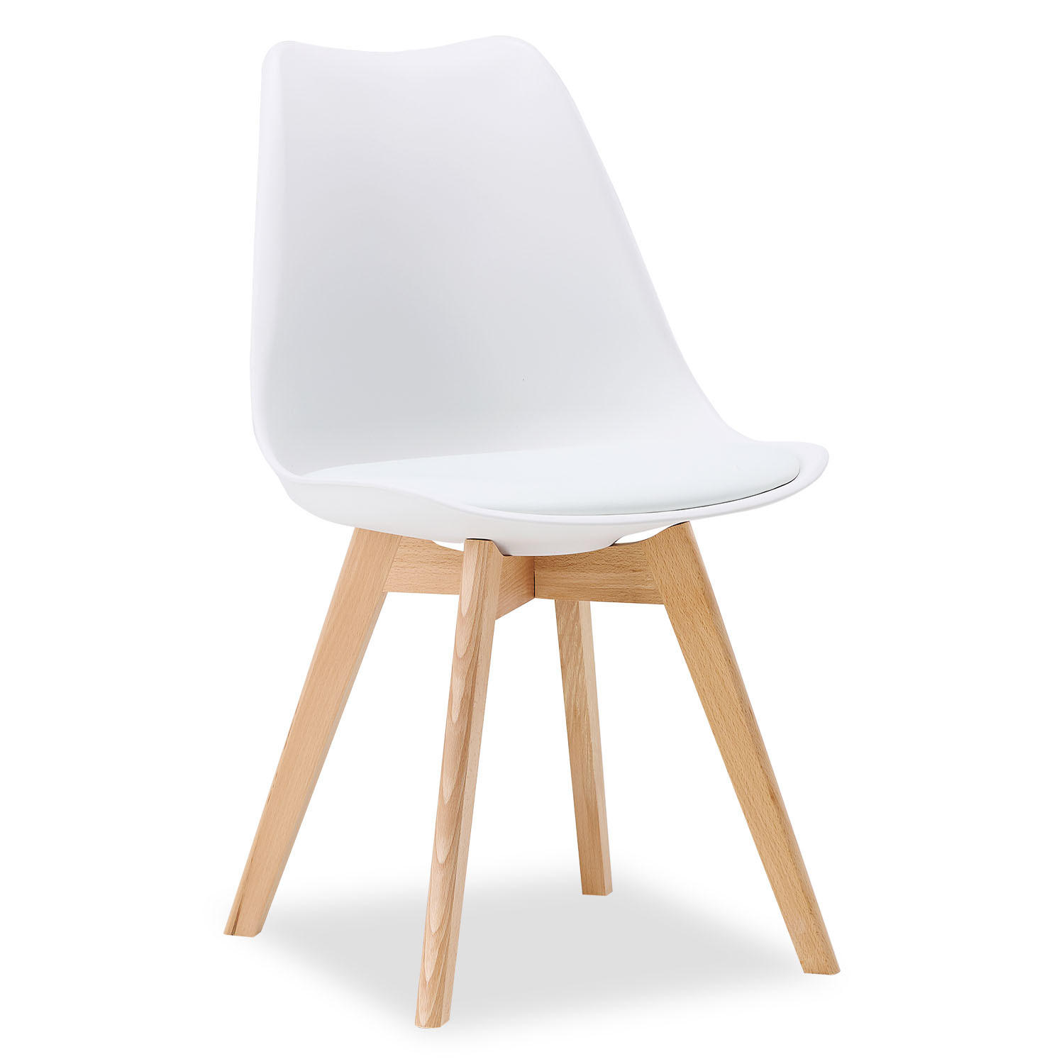 KÜCHENSTUHL Kunststoff Weiß - Weiß, Holz (46/80/45cm) - Homestyle4u