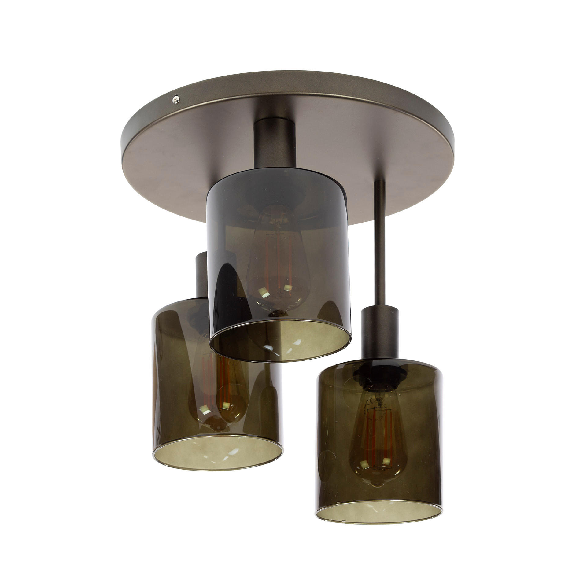 HOYZ Collection - Deckenleuchte Sepiora 3L - Schwarz, Glas (35/35/40cm) - Hoyz Collection