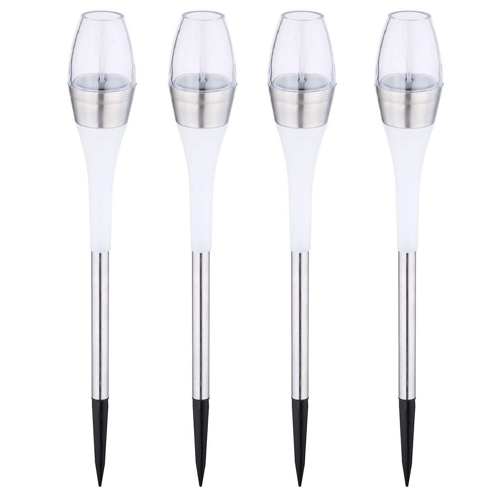 LED AUSSENLEUCHTE Edelstahl Silber 4er Set - Silberfarben, Metall (6.7/6.7/55cm) - Globo Lighting