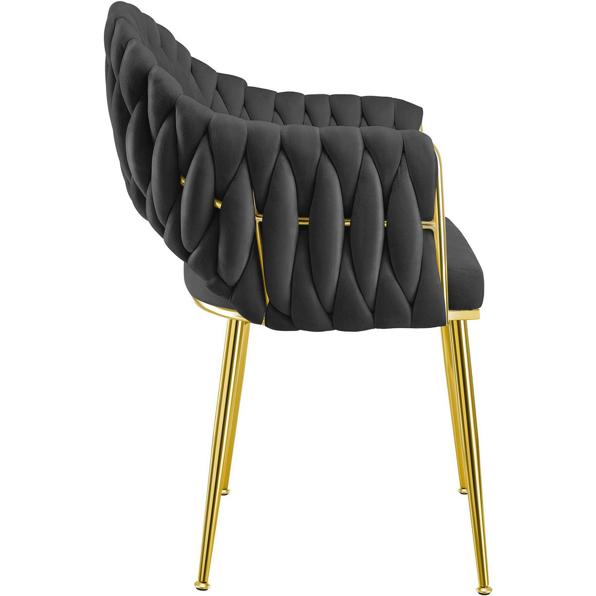 ,,SCHWARZ/GOLD - Goldfarben/Schwarz, Kunststoff (55/84/57cm) - tectake