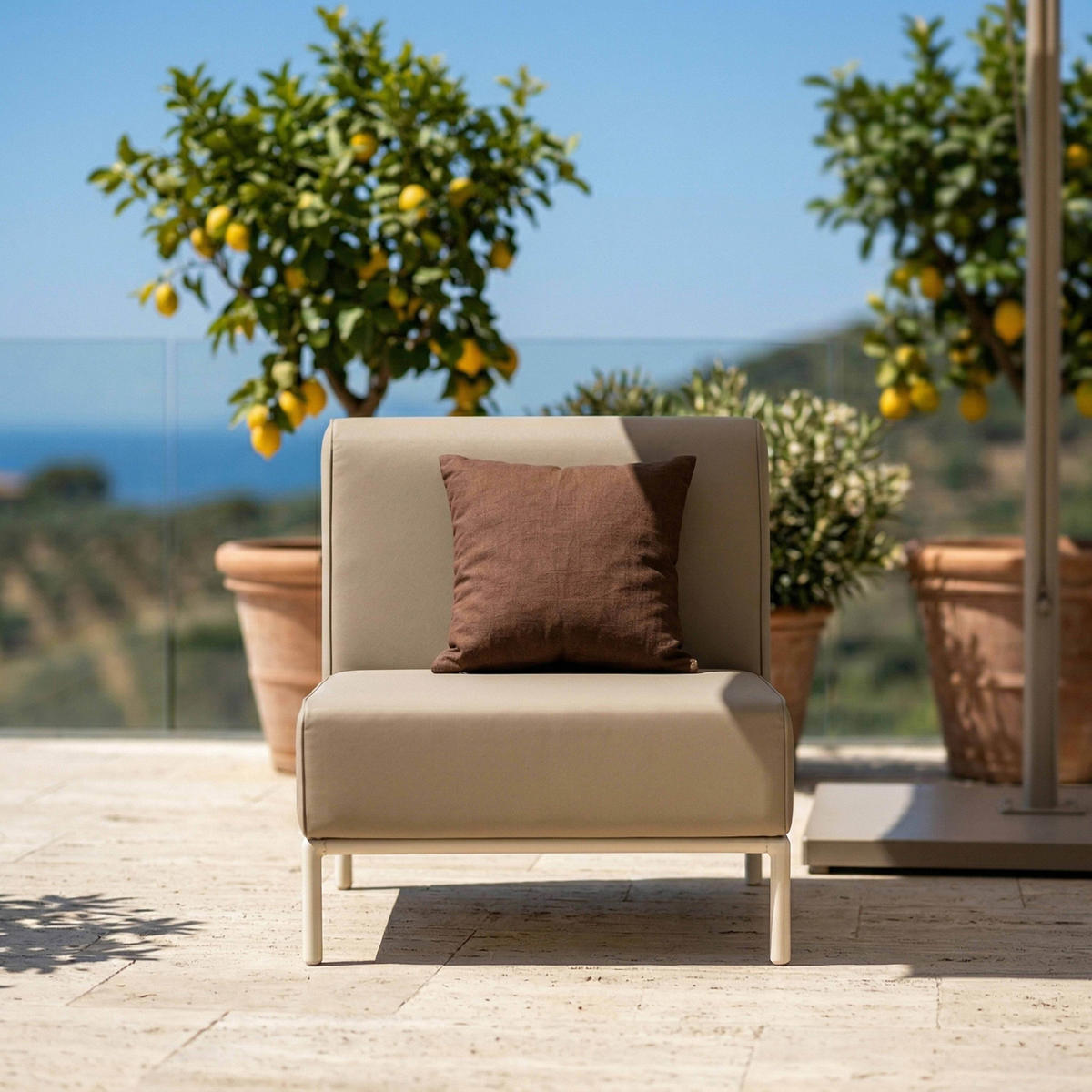 SESSEL, Beige - Beige, Textil (80/78/72cm) - Oviala