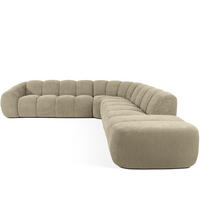 ECKSOFA RECHTS FLAVA, Sandfarben - Sandfarben, Holz/Holzwerkstoff (310/354cm) - KONSIMO®