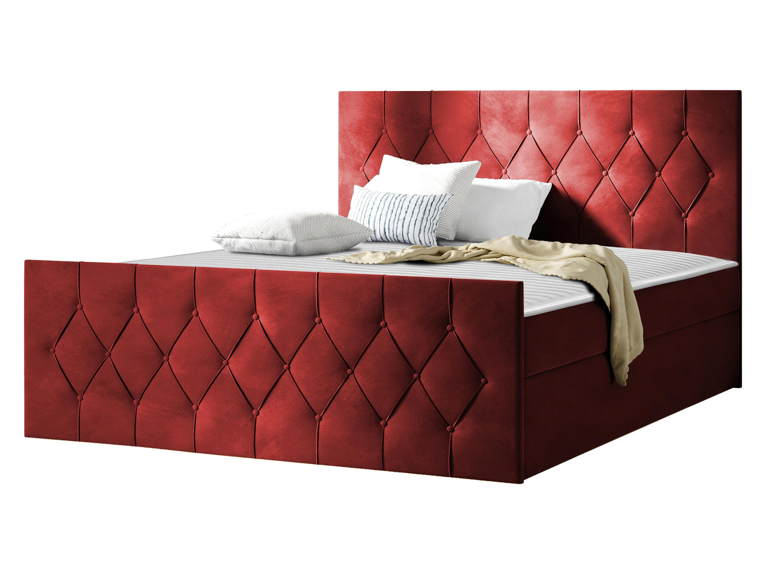 Mirjan24 Boxbett Rot 120x200 cm