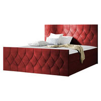 BOXBETT Sky Lux - H3 - Rot, Holz (200/200cm) - MIRJAN24