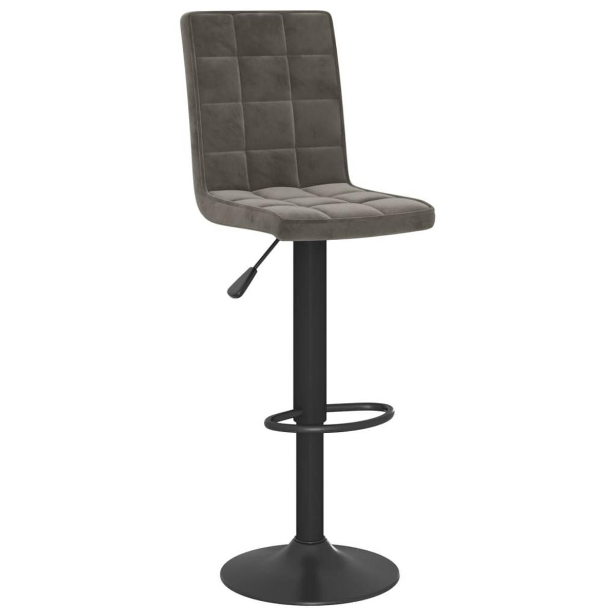 BARHOCKER 2 Stk. Dunkelgrau Samt - Dunkelgrau, Textil (52/124.5/40cm) - vidaXL