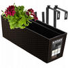BLUMENKASTEN mit Einsatz und 2 Griffe 56 cm, Mokka - Mokka, Kunststoff (18/56cm) - KADAX