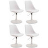 DREHSTUHL 4er Set Kunststoff weiß - Weiß, Kunststoff/Metall (48/76/57cm) - CLP