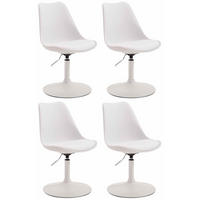 DREHSTUHL 4er Set Kunststoff weiß - Weiß, Kunststoff/Metall (48/76/57cm) - CLP