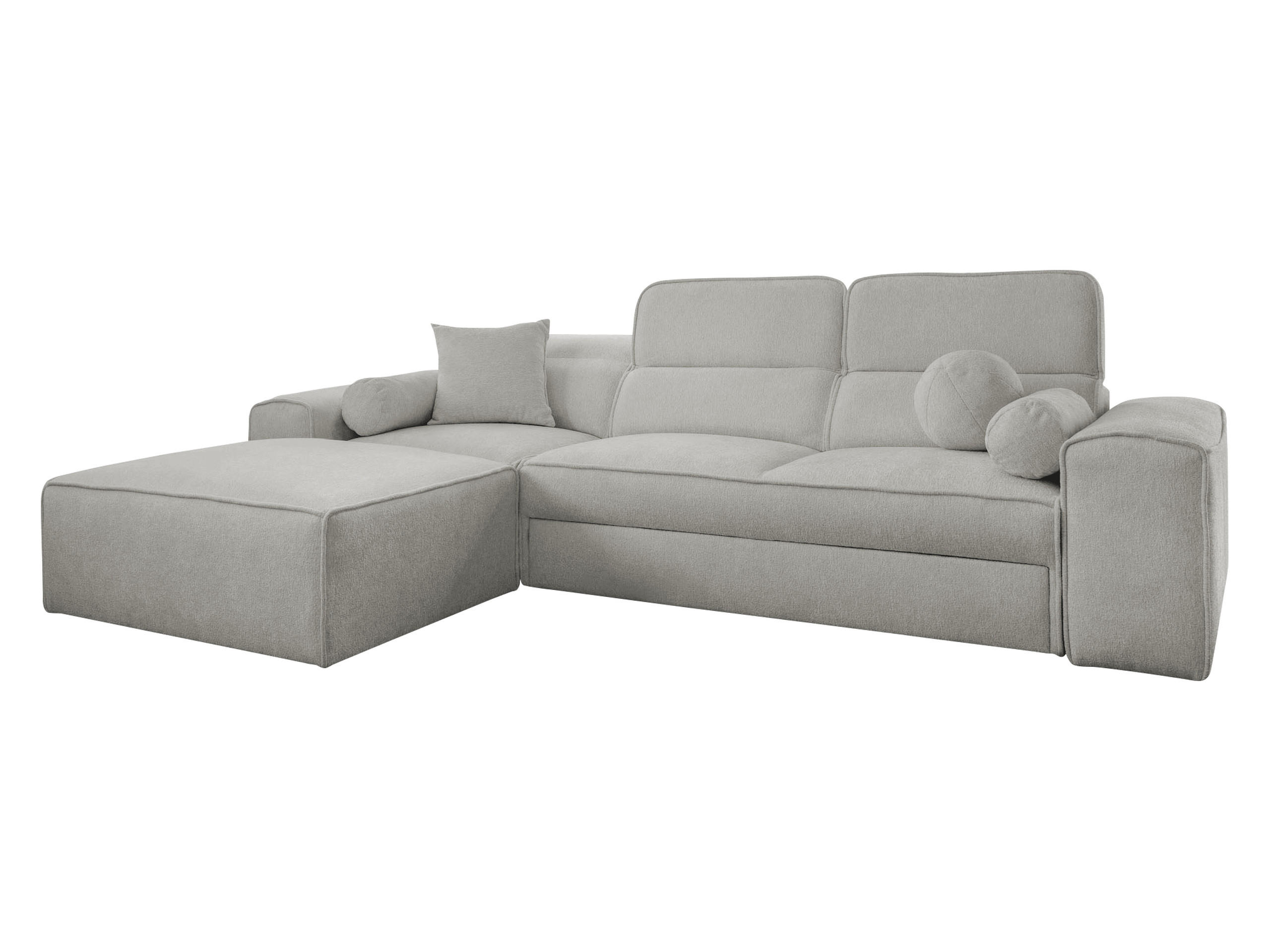 ECKSCHLAFSOFA Viveri I, Seite: Links - Hellgrau, Holz/Textil (276/187cm) - MIRJAN24