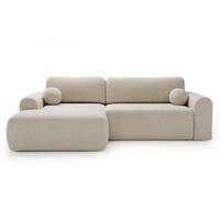 ECKSOFA Savana Creme Links - Creme, Holz/Textil (257/177cm) - Graingold