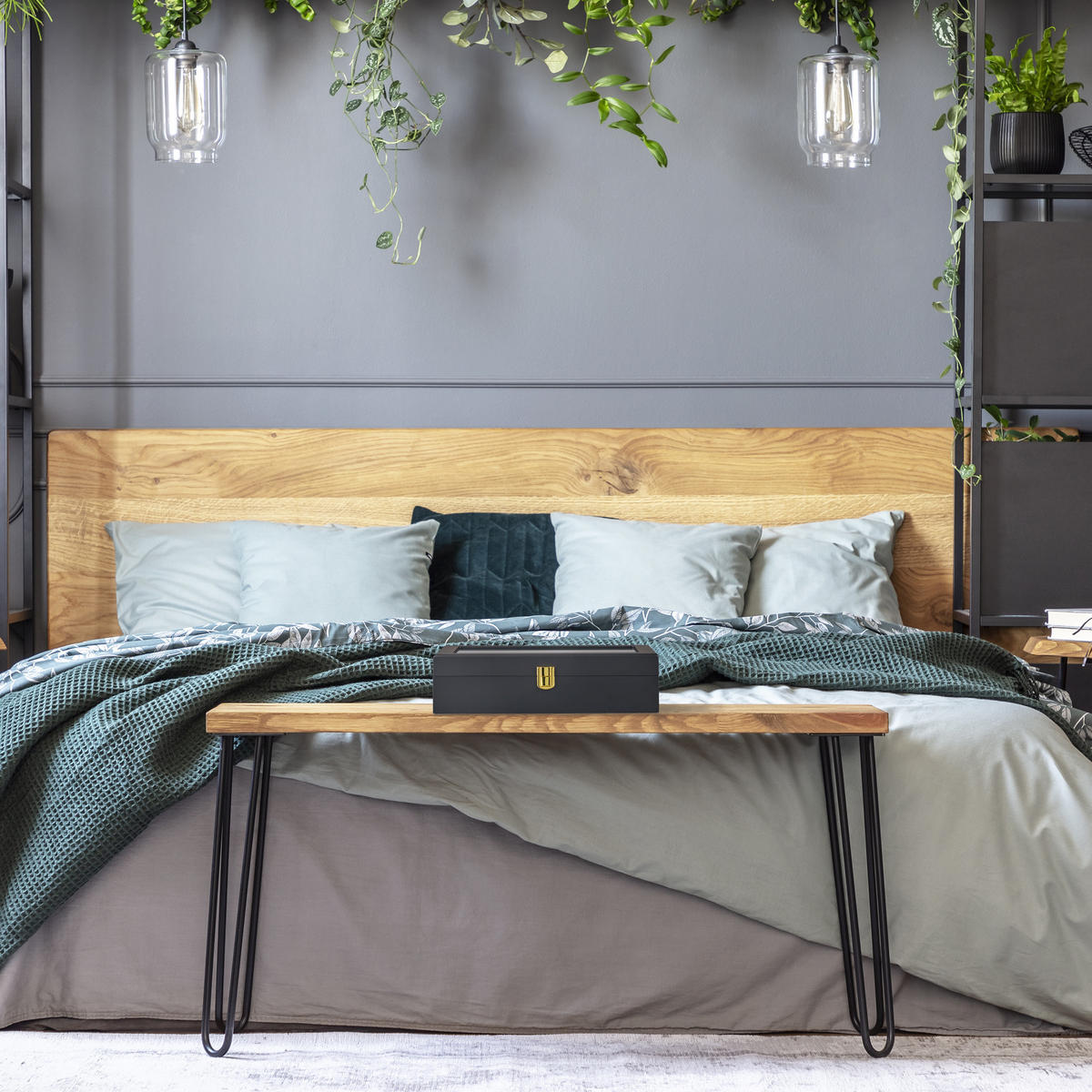 UHRENBOX - Multicolor, Glas/Holzwerkstoff (31.5/8.5/21cm) - Relaxdays