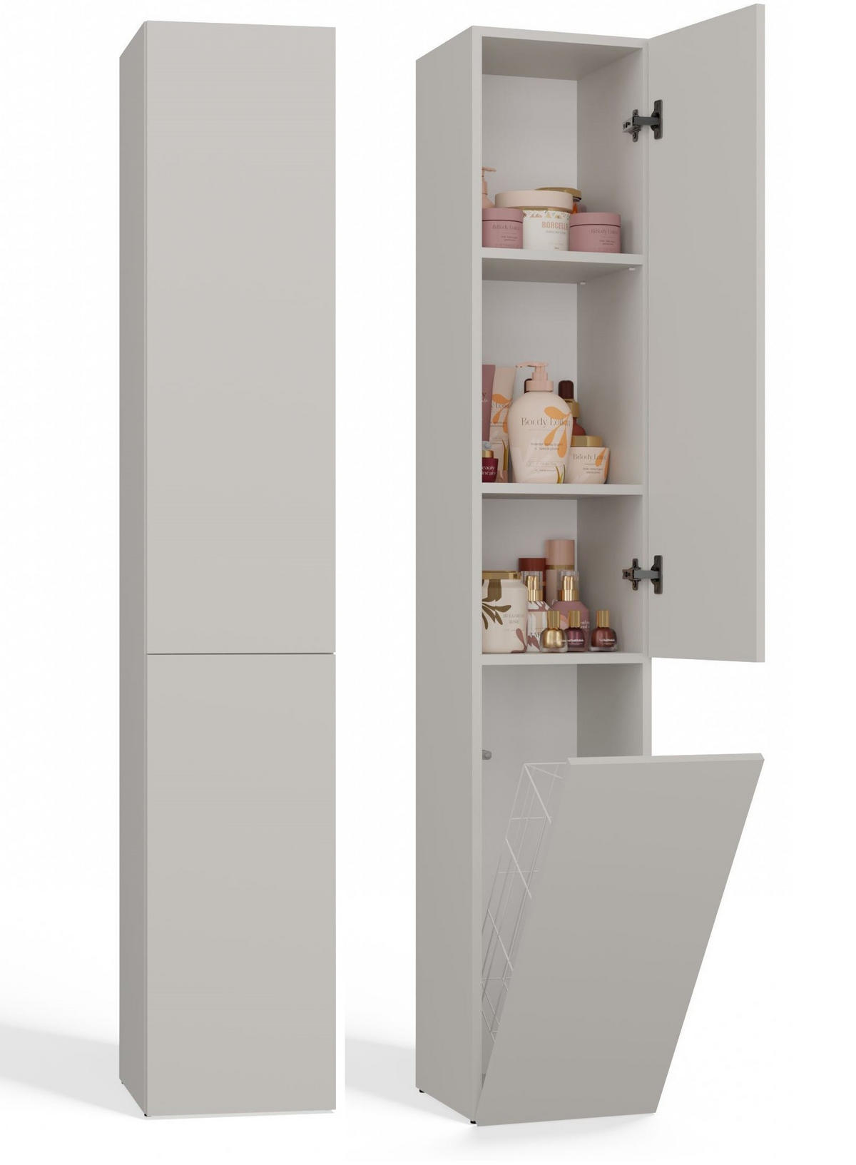 BADEZIMMERSCHRANK REGAL KORB NEL IV KASCHMIR - Kaschmir, Holzwerkstoff (31/174/30cm) - CDF