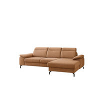 ECKSOFA Margit Mit Schlaffunktion - Braun, Holzwerkstoff/Textil (276/184cm) - Fun Möbel
