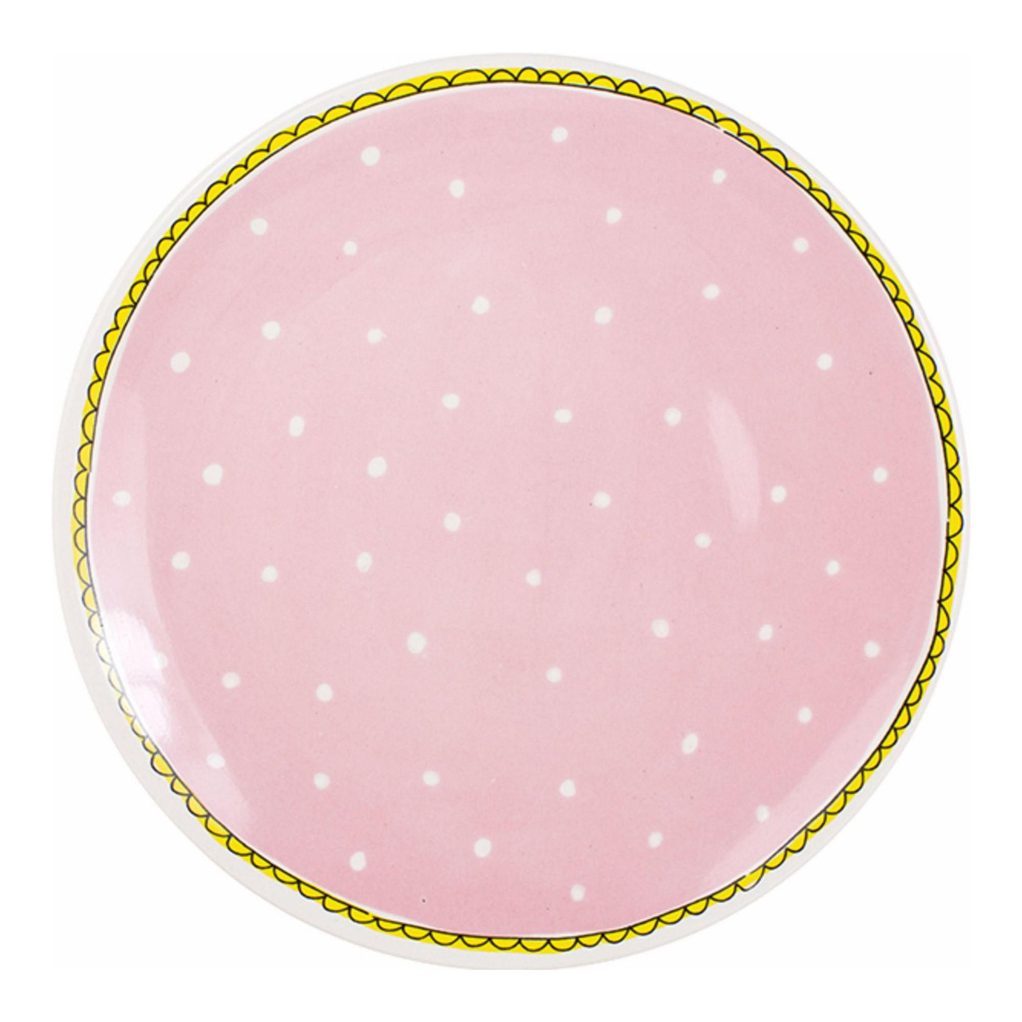 TELLER Punkt in Rosa - 26cm - Pink, Keramik (26.3cm) - Blond Amsterdam