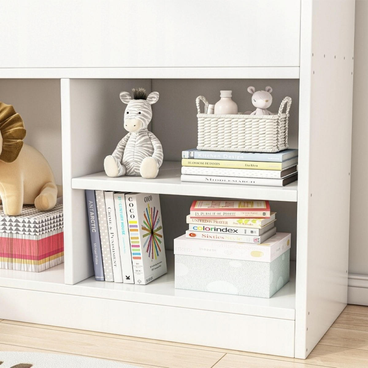 REGAL weiß 80/90/30 - Weiß, Holzwerkstoff (80/90/30cm)