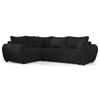ECKSOFA L Form Malatya MAX Schwarz 246/145/82 cm stilvolle mit Schlaffunktion L - Schwarz, Kunststoff/Textil (175/235cm) - AX Living
