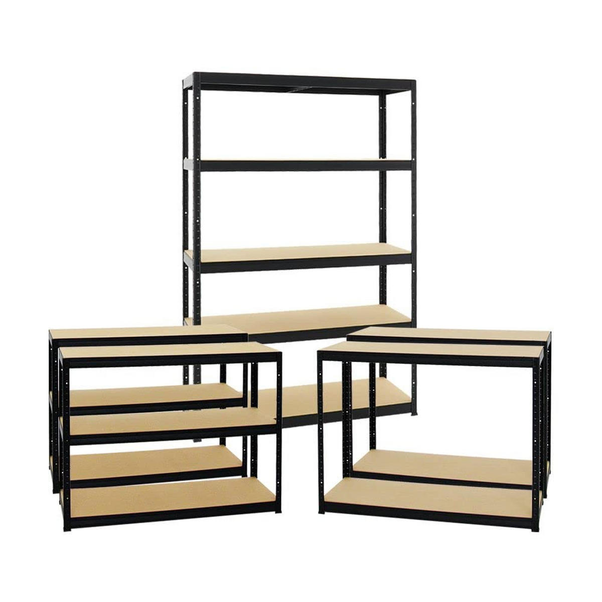 SCHWERLASTREGAL Big Elephant S 3er-Set mit 3x 180x120x45 cm Fachlast 250 kg Schwarz - Schwarz, Metall (360/180/45cm) - PROREGAL