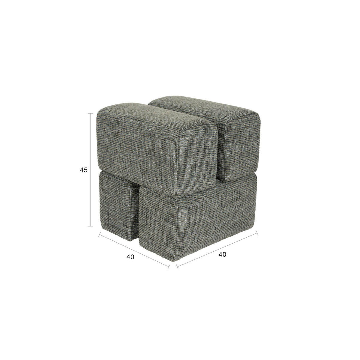 SITZHOCKER Staple Pouf/ Grün - Grün, Kunststoff (40/45/40cm) - Housecraft Living