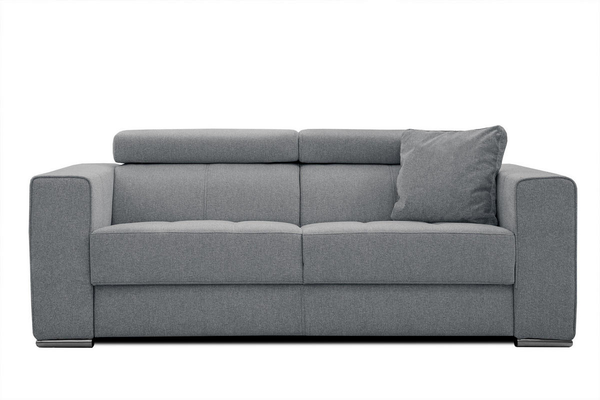 SOFA QUARTZ 3-Sitzer, grau - Grau, Holzwerkstoff/Textil (202/80/102cm) - Courtois Laville