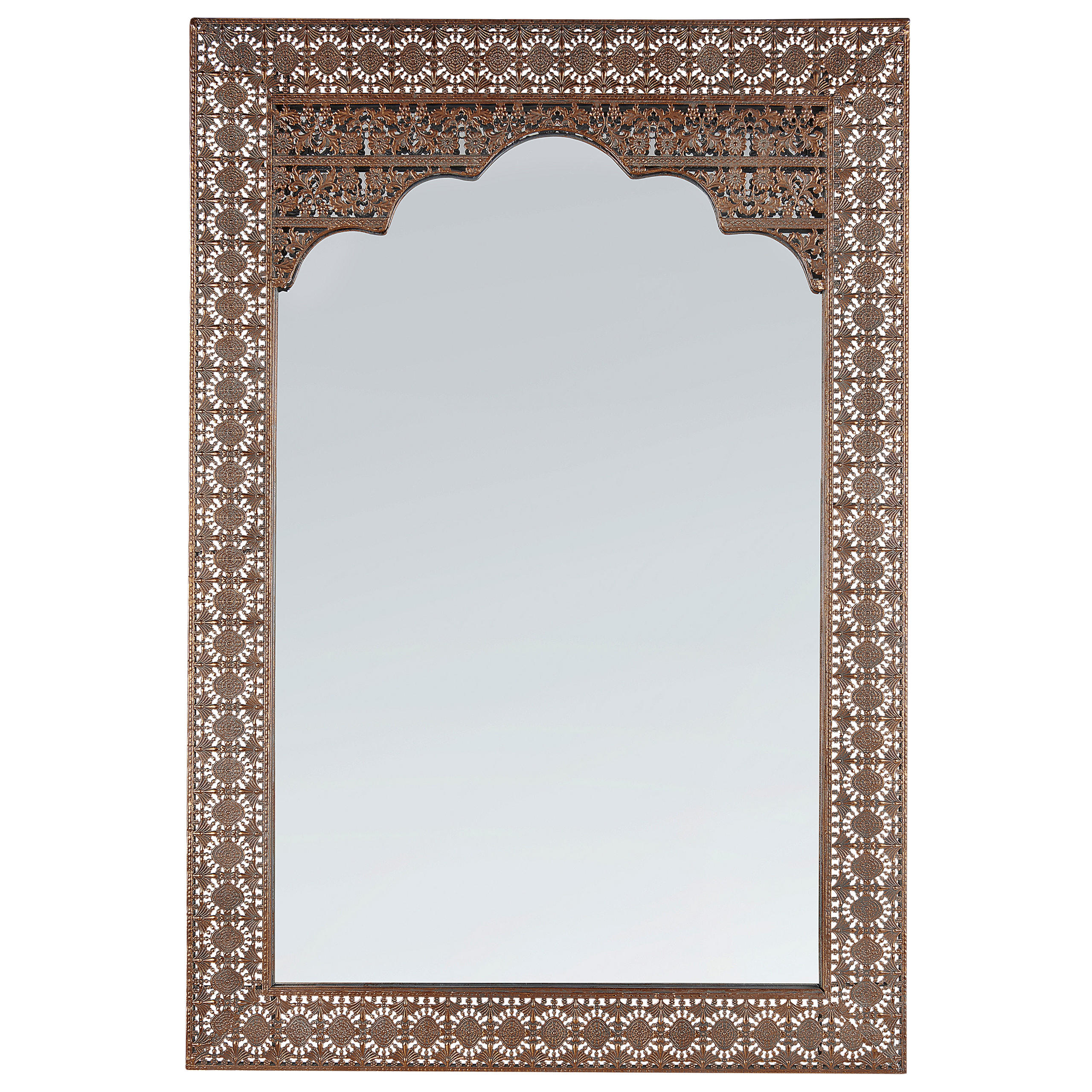 Beliani Wandspiegel Kupfer 60x91x5 cm