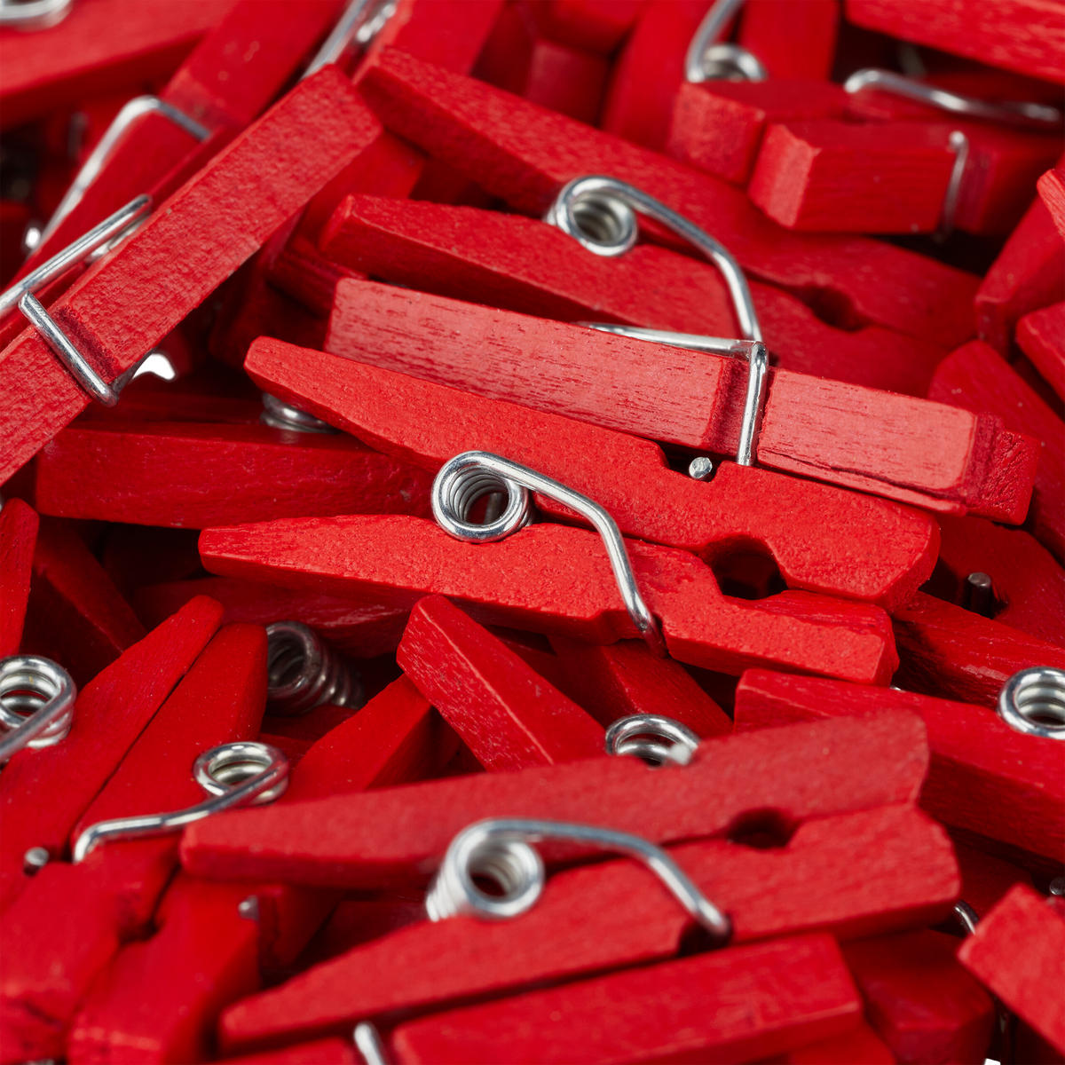 400XMINI-HOLZKLAMMERN - Rot, Holz (0.8/2.5/0.3cm) - Relaxdays