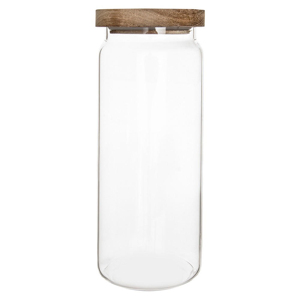 VORRATSGLAS Akaziendeckel 1,6 l Transparent - Transparent, Glas (10/23.5/10cm) - Orion 