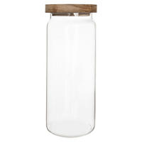 VORRATSGLAS Akaziendeckel 1,6 l Transparent - Transparent, Glas (10/23.5/10cm) - Orion 