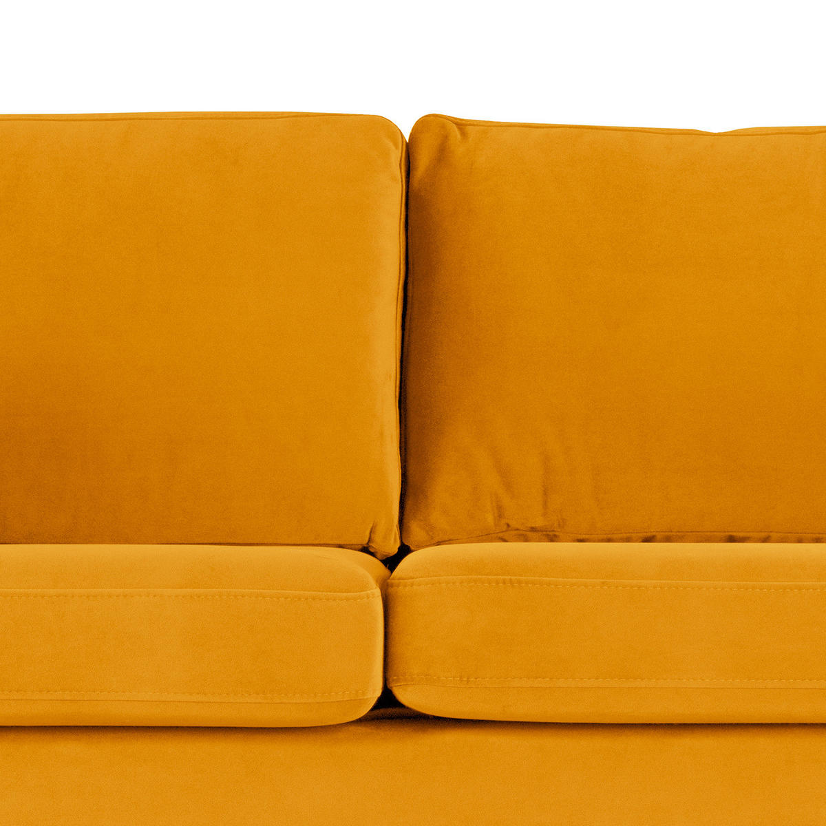 3-SITZER SOFA - Gelb/Buchefarben, Textil (237/81/88cm) - home24