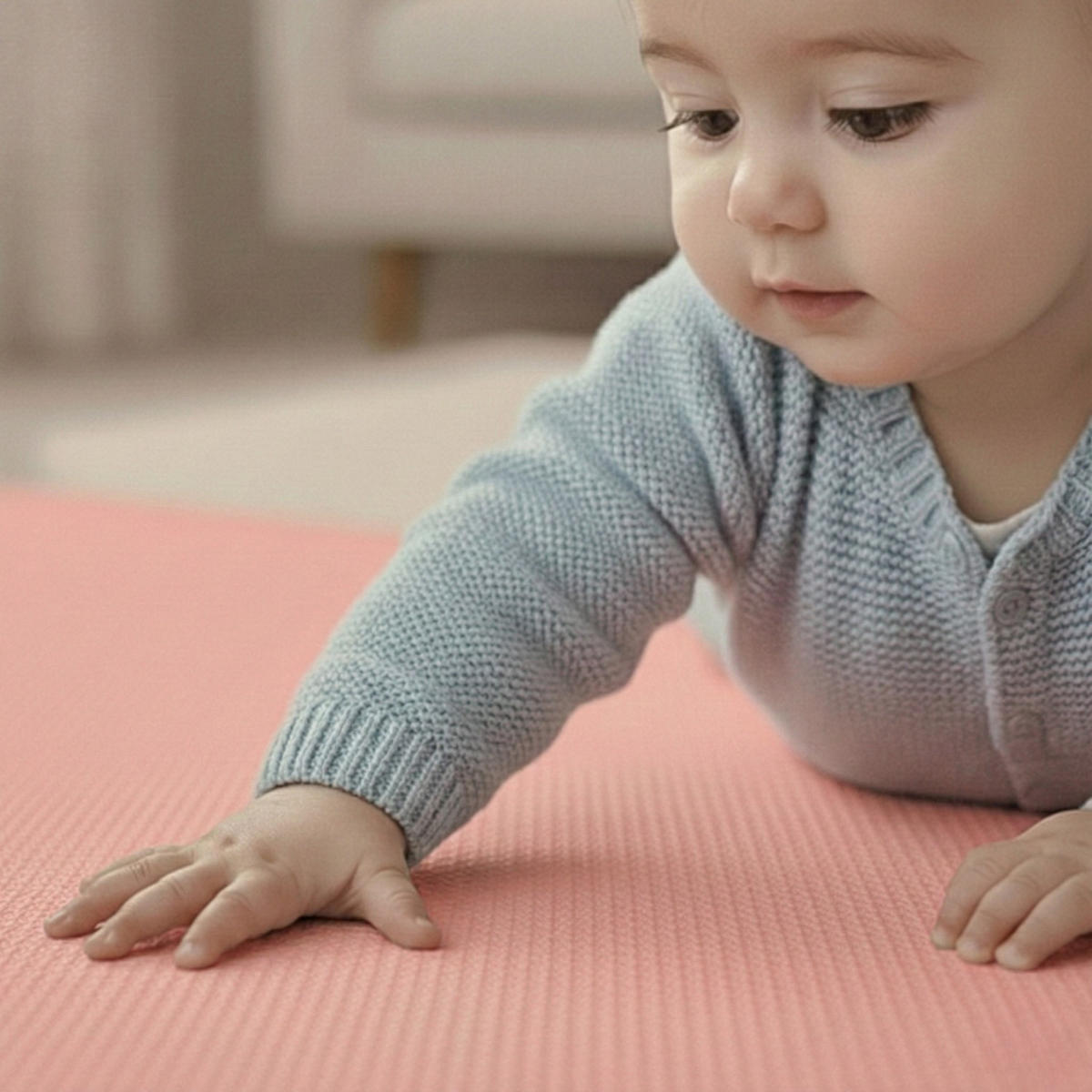 SPIELMATTE ab Null - 90 cm Baby Puzzlematte Rosa - Rosa, Kunststoff (30/30cm) - Littletom