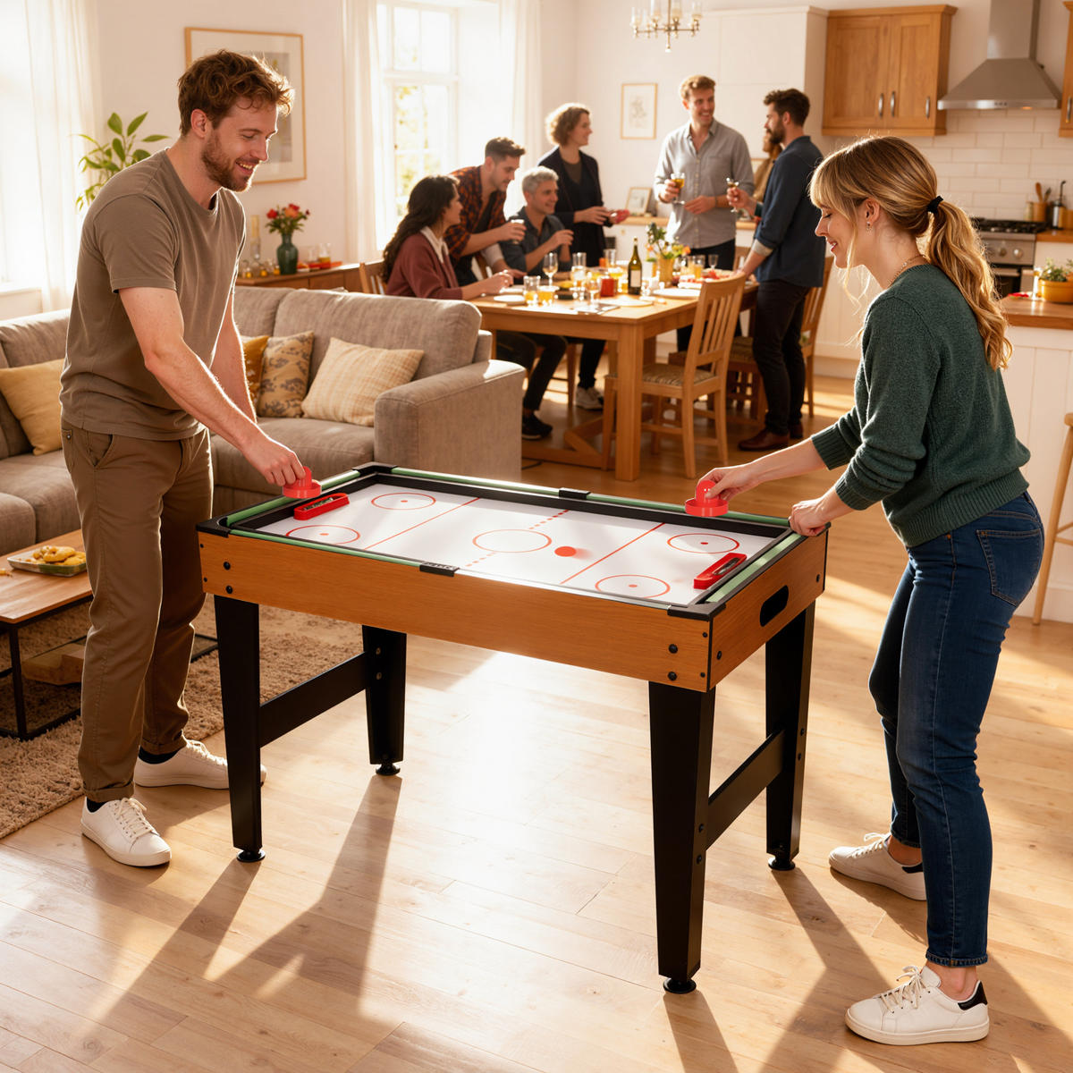 MULTISPIELTISCH 5-in-1 DE-10821 53 Zubehörteile Walnuss - Walnussfarben, Holzwerkstoff (108/134cm) - ComfortXL