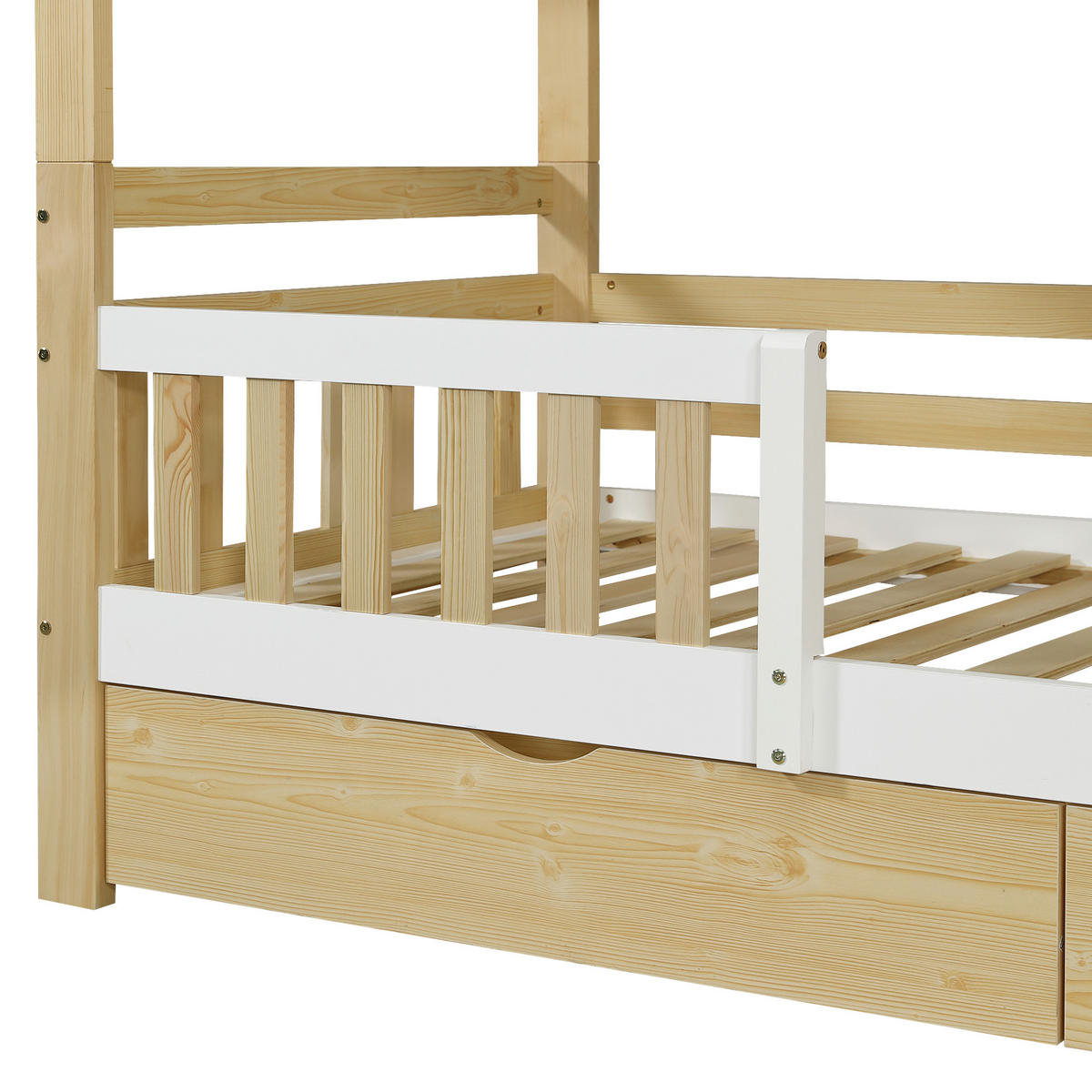 ETAGENBETT 90/200 cm teilbar in 2 Einzelbetten, DE-41774, in Natur - Naturfarben, Holzwerkstoff (90/200cm) - ComfortXL
