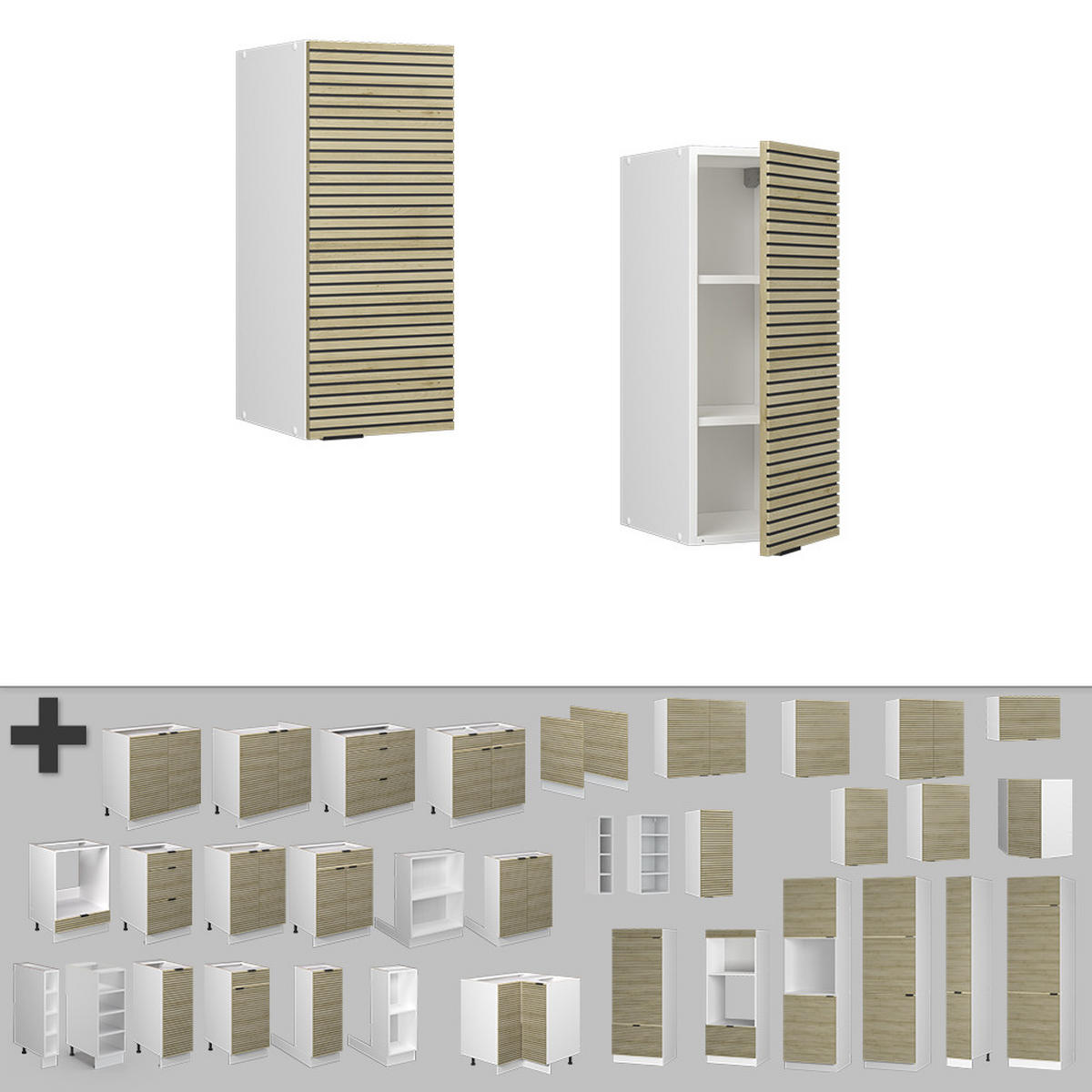 VĚŠÁK NA STĚNU Fame-Line Dubový panel - bílá/barva dubu, kompozitní dřevo (30/72/34.1cm) - Vicco