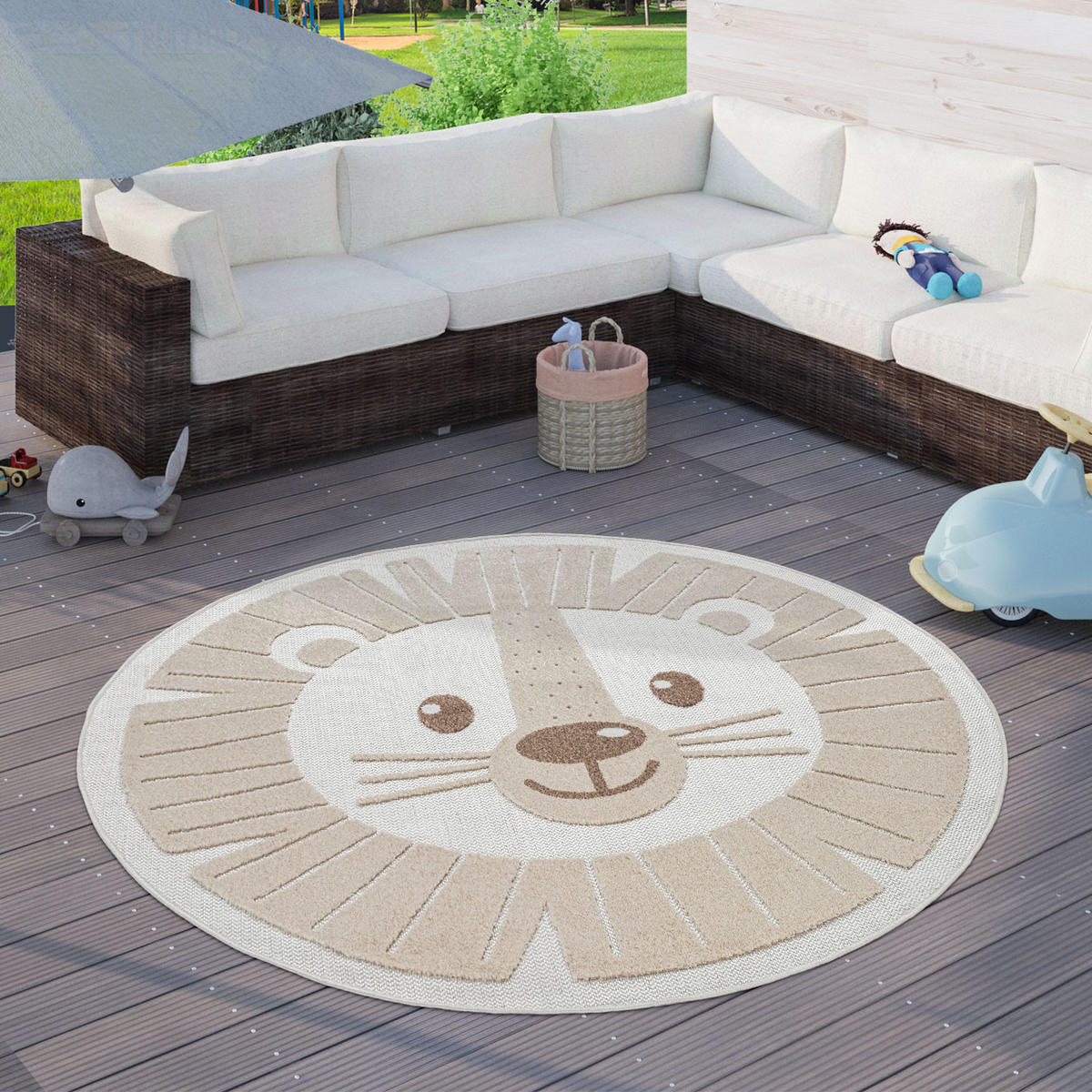 KINDERTEPPICH 200/200 cm Tweet 464 - Beige, Textil (200/200cm) - Paco Home